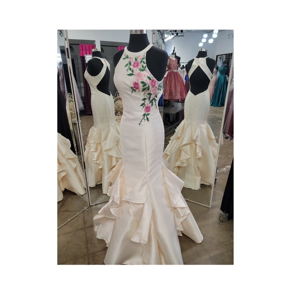 Gorgeous Gown with Embroidery and Beading